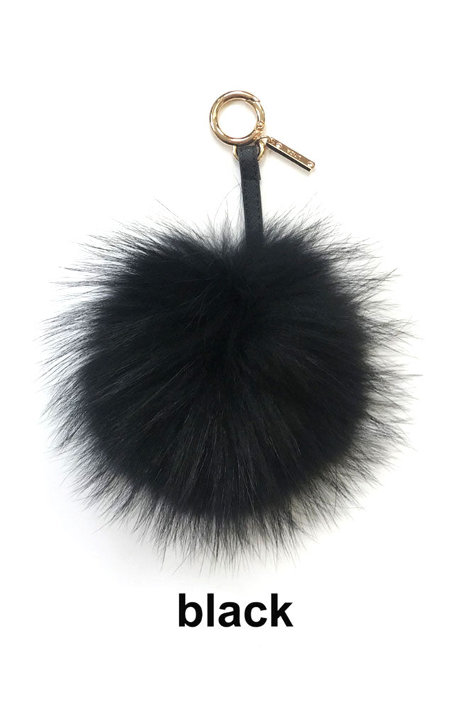 Raccoon Pom Keychain