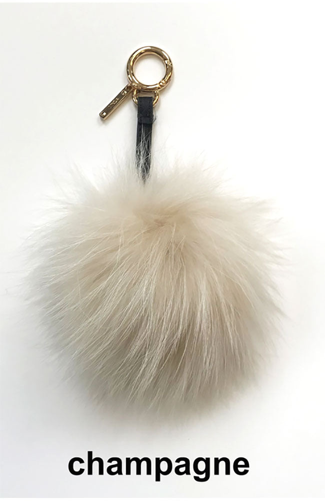 Raccoon Pom Keychain