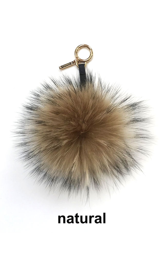 Raccoon Pom Keychain