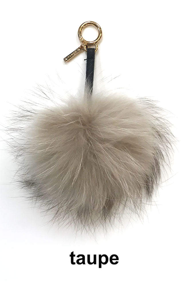 Raccoon Pom Keychain