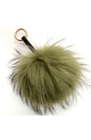 Raccoon Pom Keychain