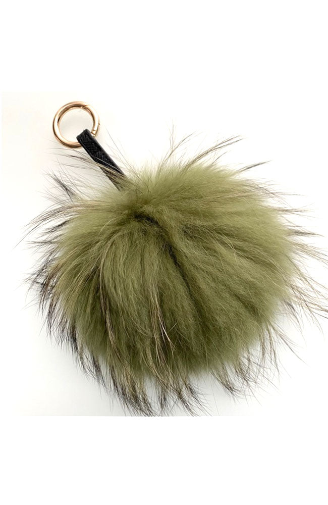 Raccoon Pom Keychain
