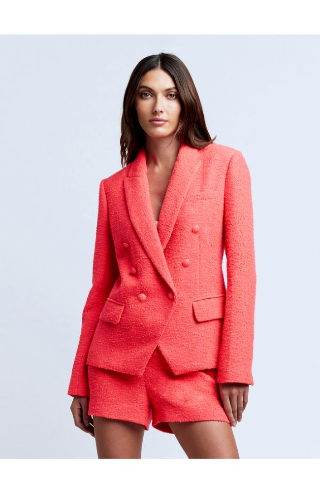 Kenzie Double Breasted Blazer in Petal