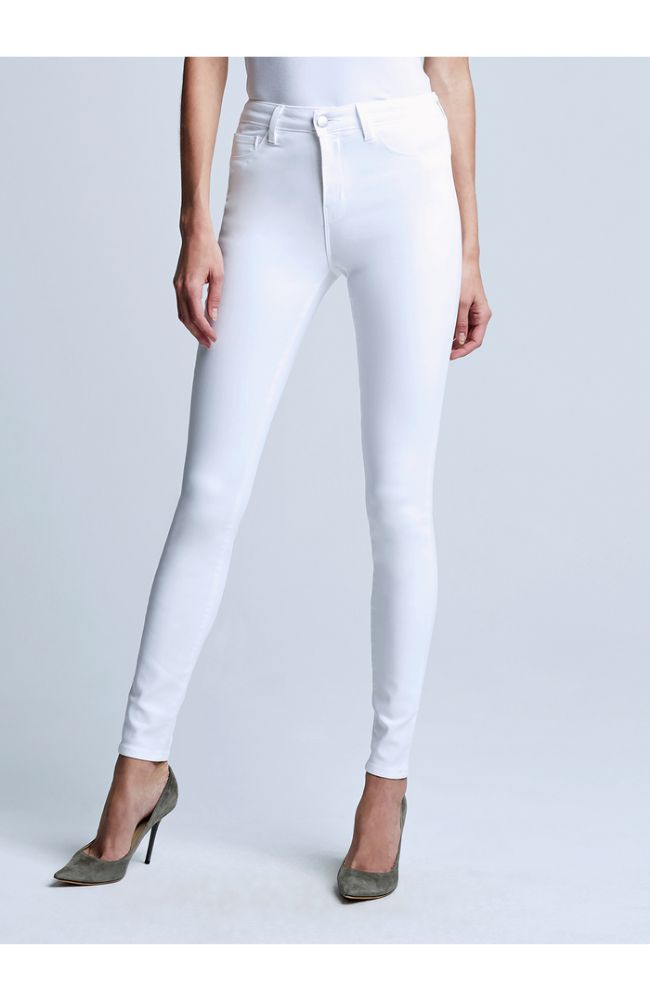 Marguerite HR Skinny Coated Blanc Coated