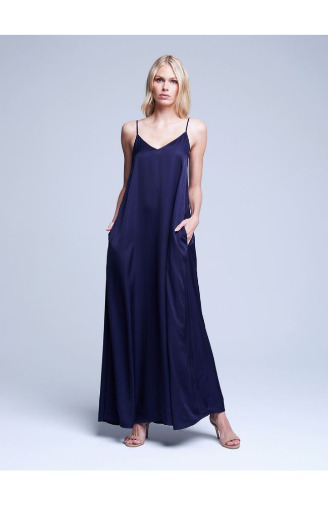 Hartley Trapeze Dress in Midnight