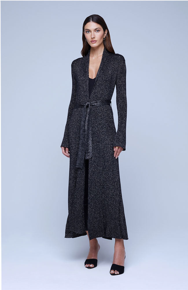 Marija Duster Cardigan in Black Silver