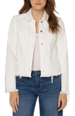Cropped Jacket & Fray Hem