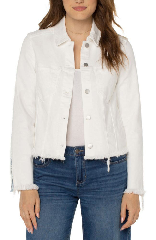 Cropped Jacket & Fray Hem