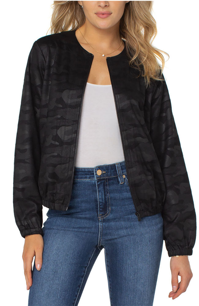 Basic Collarless Jacket