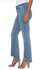 Hannah Flare Curve Fray Hem