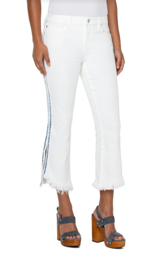 Hannah Crop Flare Fray & Slit