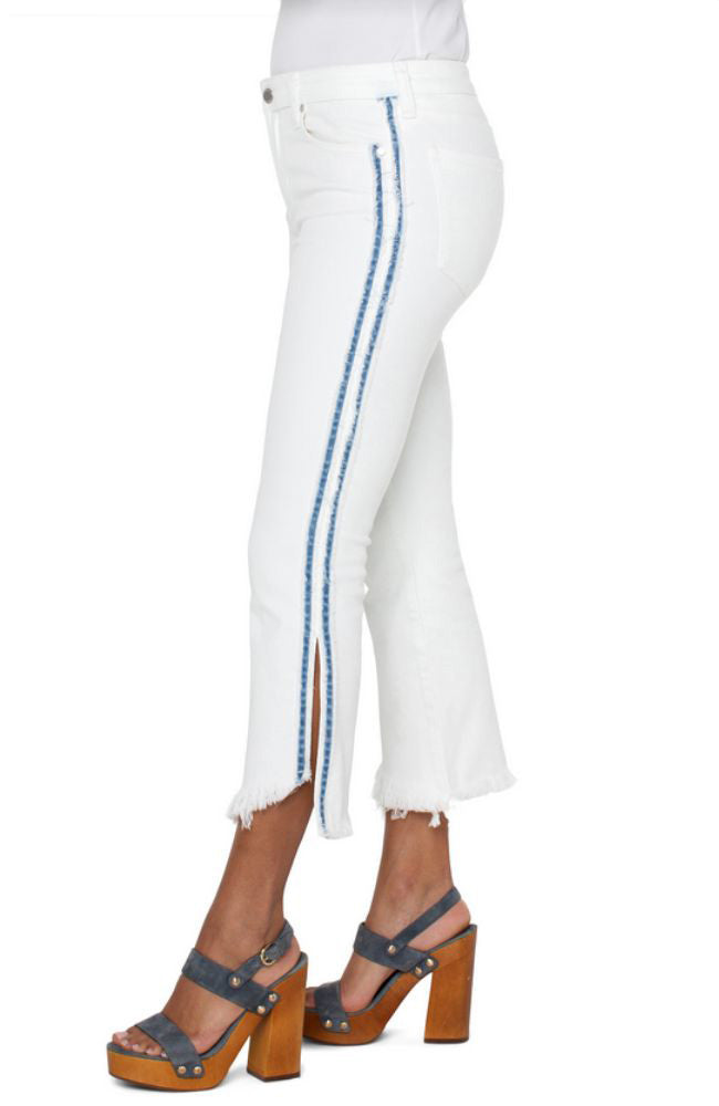 Hannah Crop Flare Fray & Slit