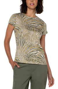 Slim Fit Crew Neck Slub Knit Tee