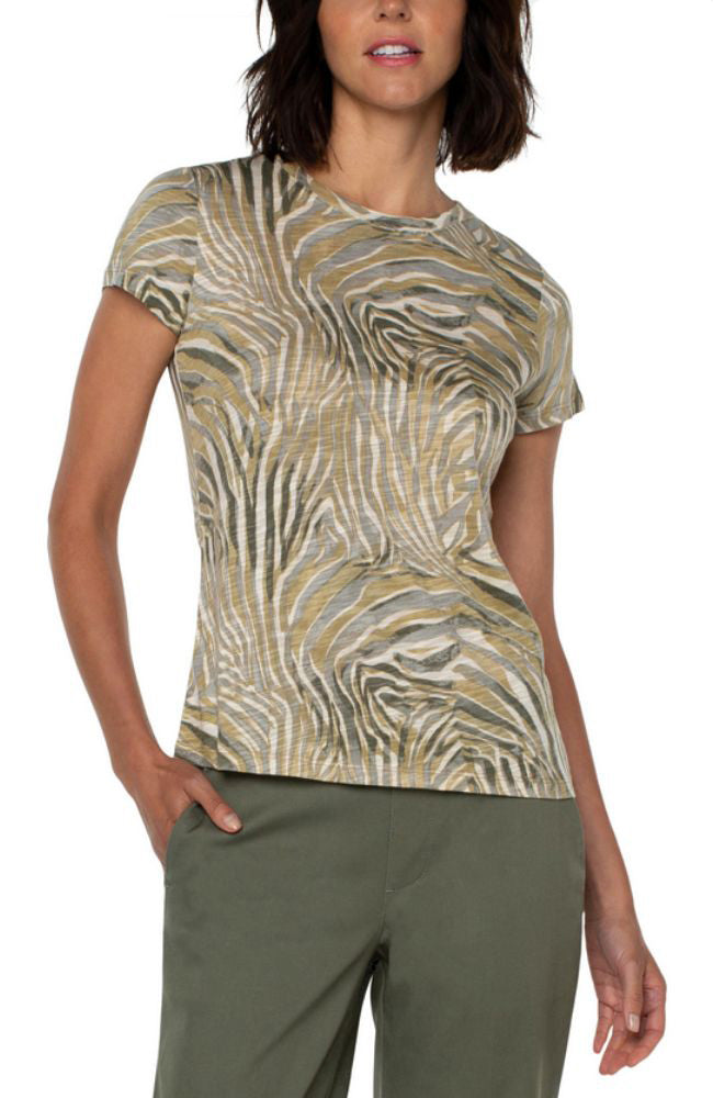 Slim Fit Crew Neck Slub Knit Tee