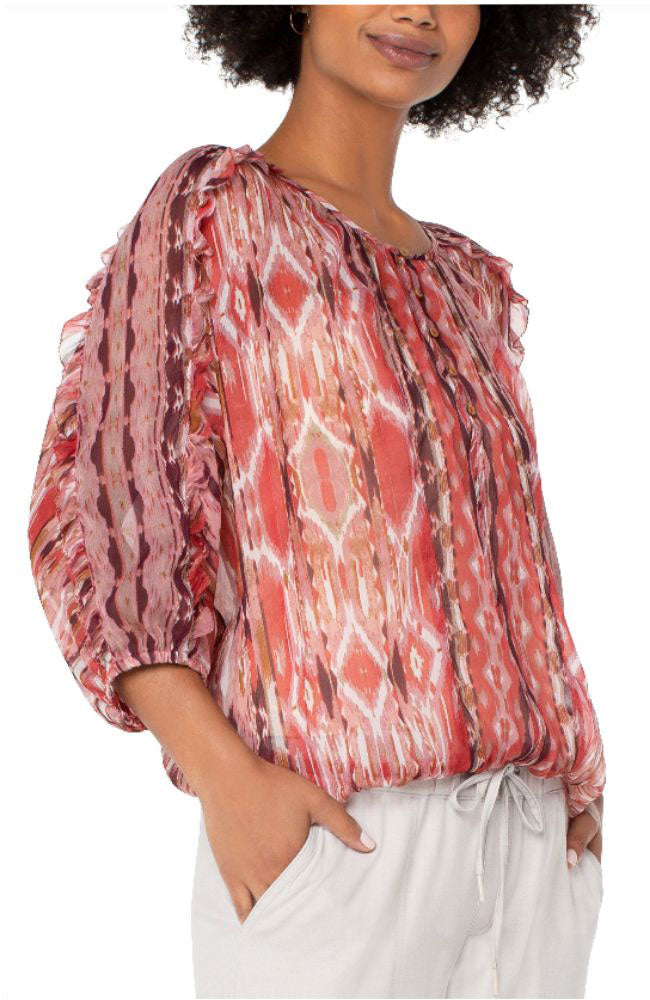 Ruffle Dolman Sleeve Top