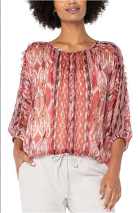 Ruffle Dolman Sleeve Top