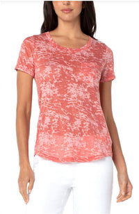Scoop Neck Burn Out Top