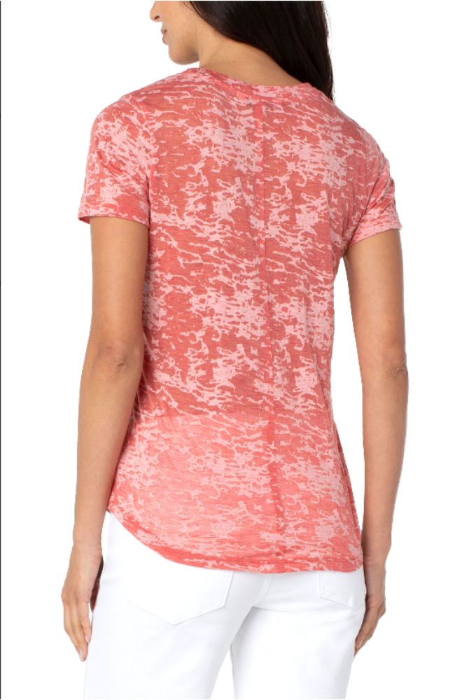 Scoop Neck Burn Out Top