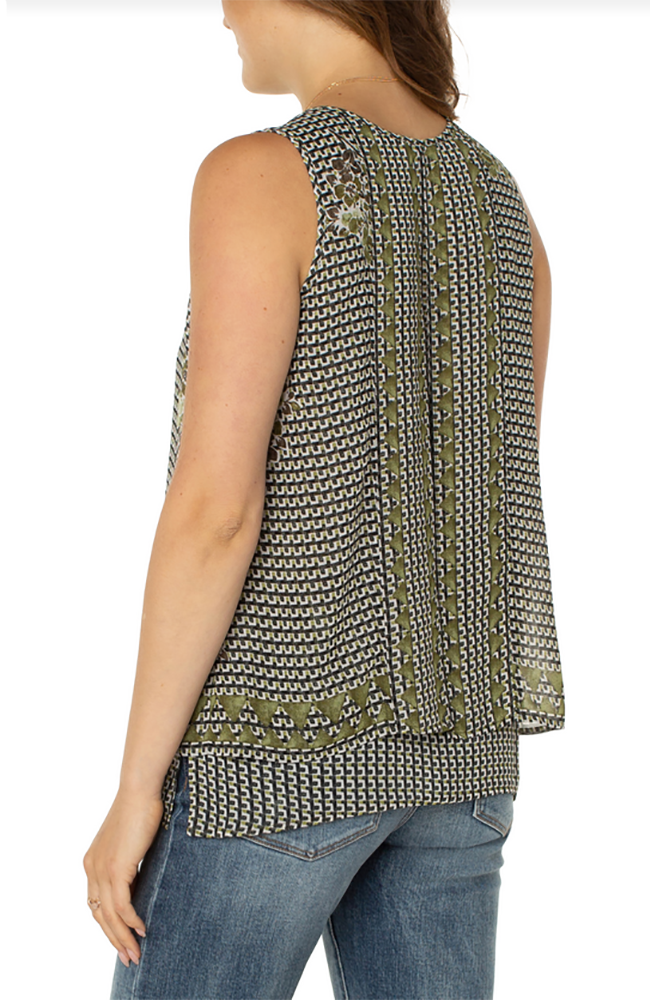 Double Layer Sleeveless Shell