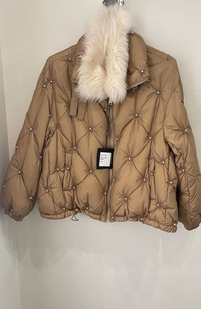 Pearled Fox Down Jacket