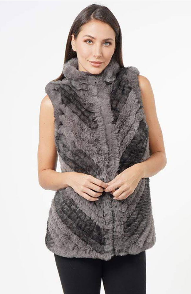 Sandra Vest in Charcoal Combo
