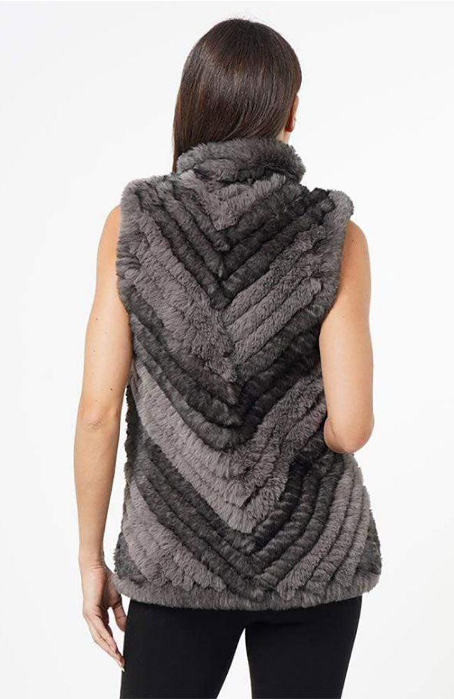 Sandra Vest in Charcoal Combo