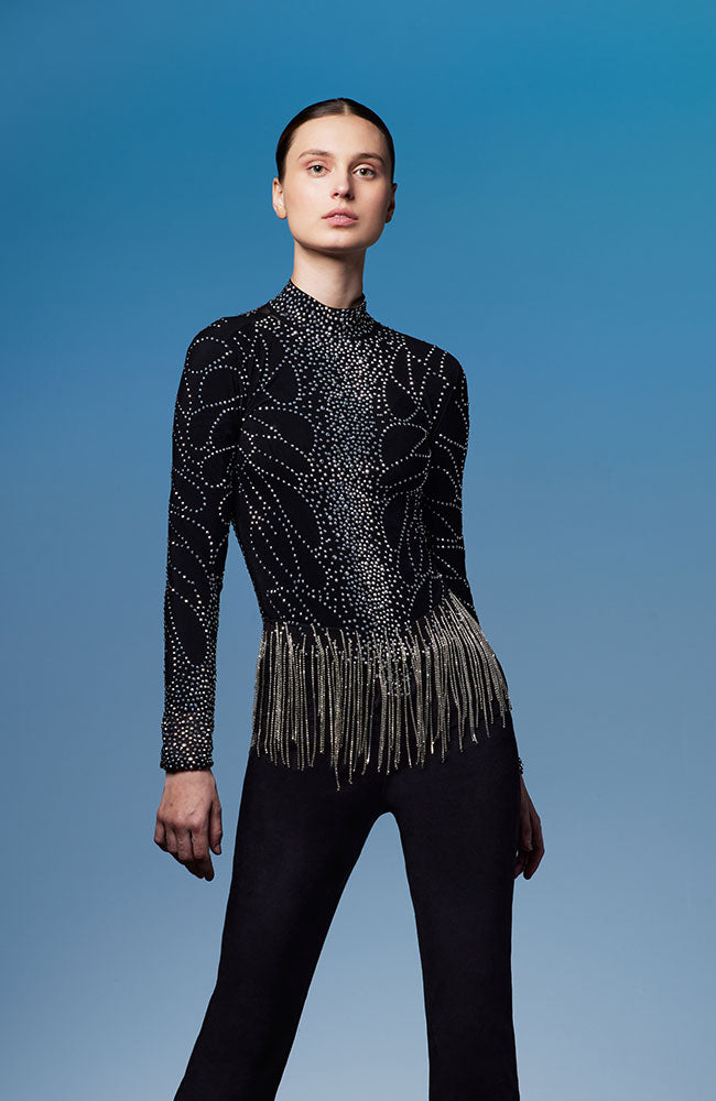 Mock Neck Sparkle Top