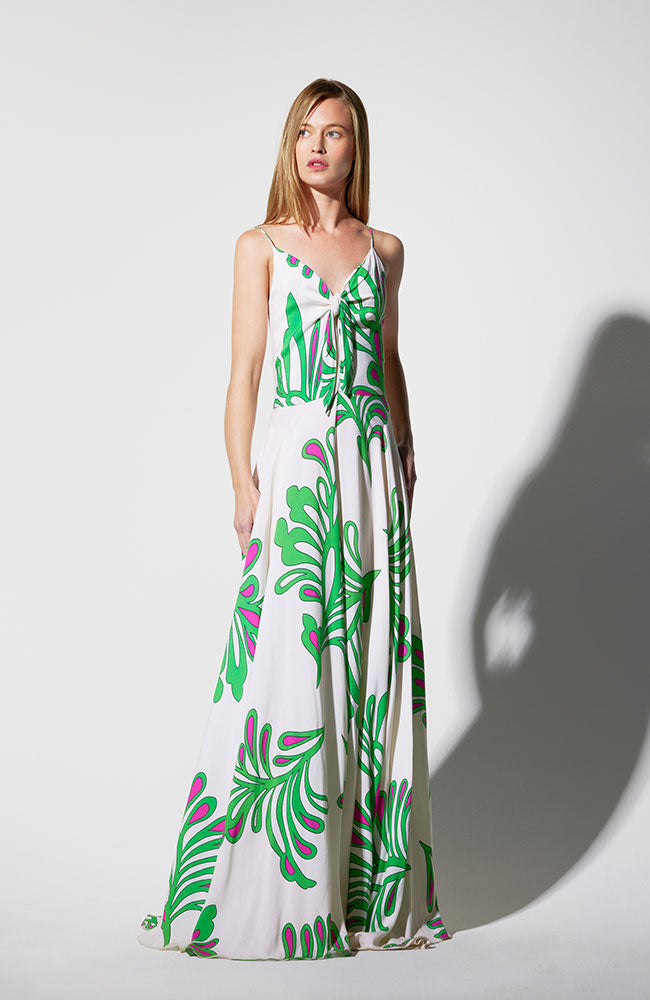 Abstract Palm Leaf Dress