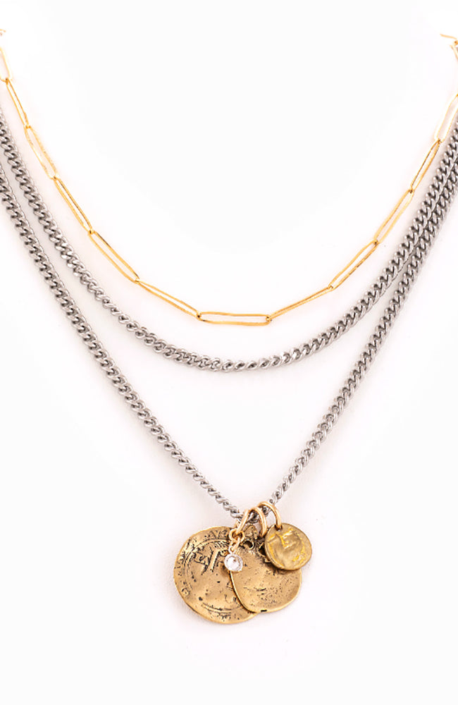 Madora Silver & Gold Chains with Coins