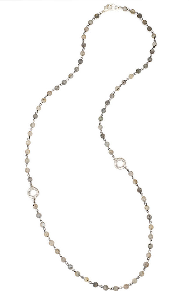 34" Faceted Grey Labradorite