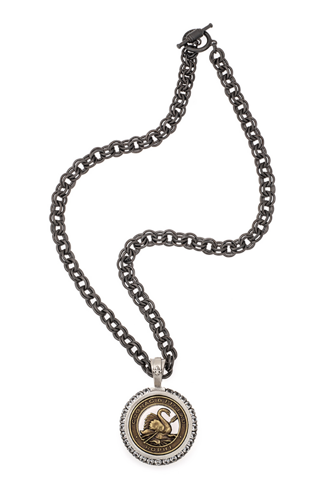 24" Graphite Chain Pineau Medallion