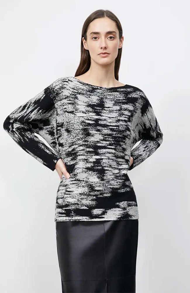 Dolman Sleeve Jacquard Sweater