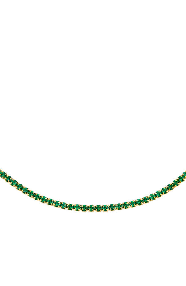 Thin Tennis Choker Emerald Green