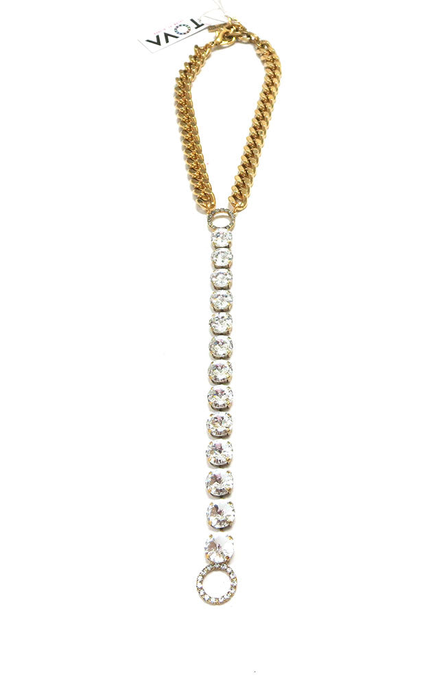 Y Necklace with Swarovski Crystals