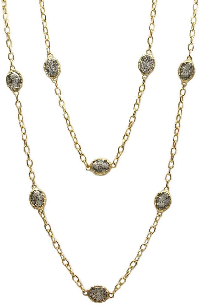 Gold Faustina Coin Necklace