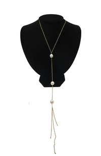 3 Pearl Tassel Necklace
