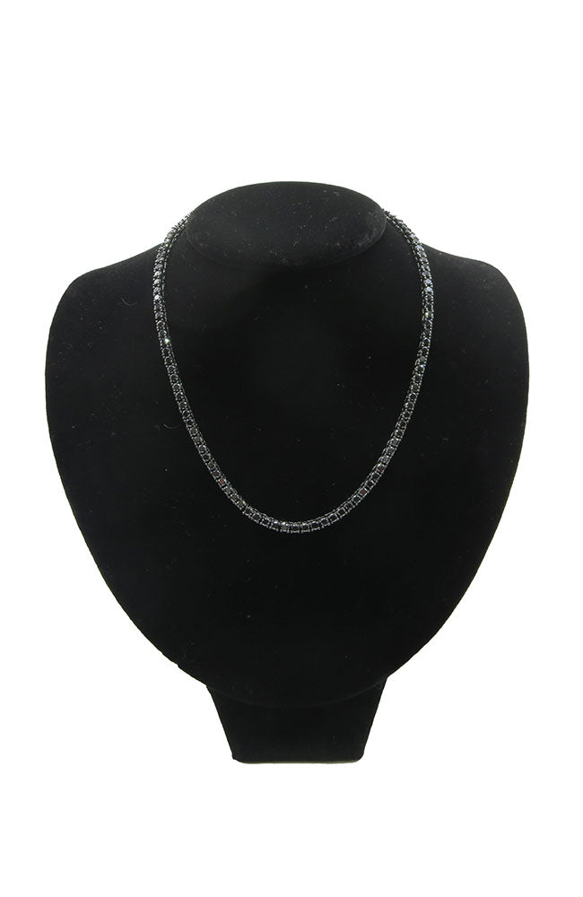 16" Black Tennis Necklace