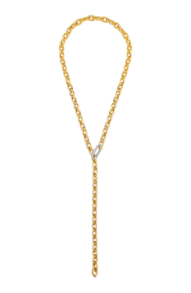 Gold & Small Marquis Necklace