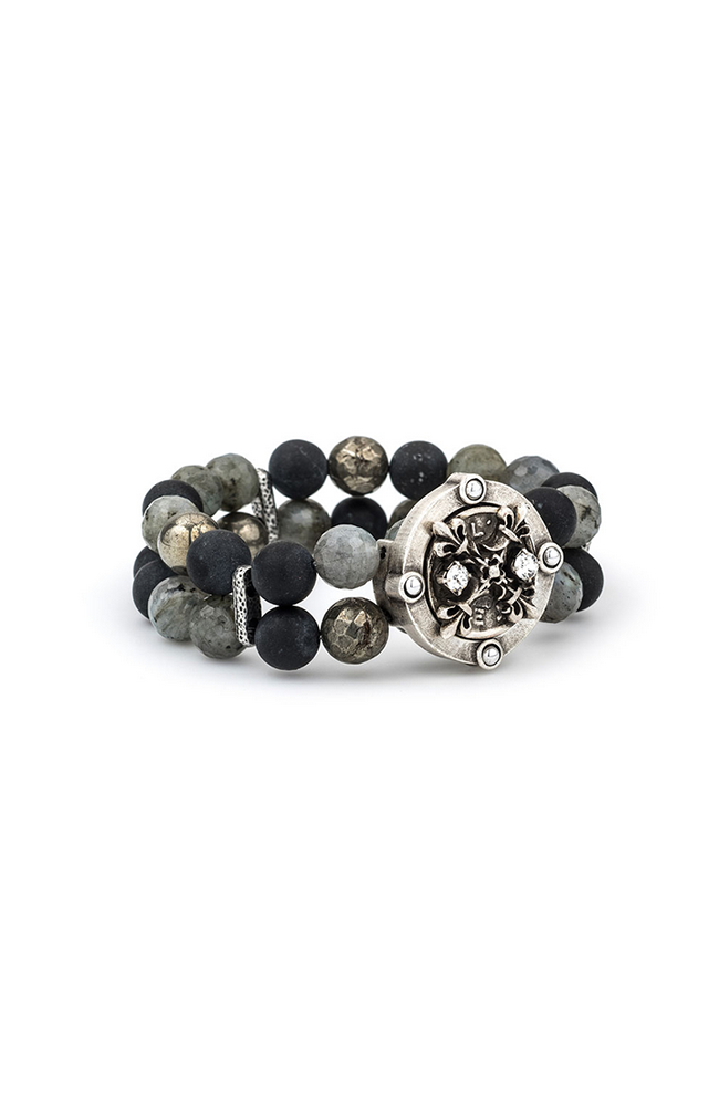 Double Strand Midnight Mix Bracelet
