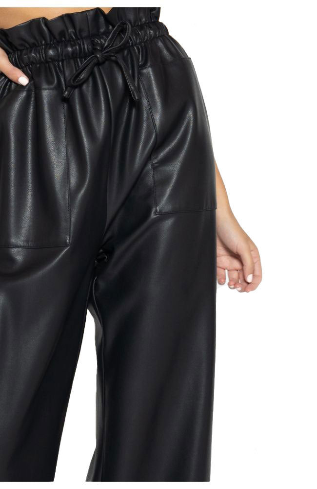 Ankle Pleather Waist Pant