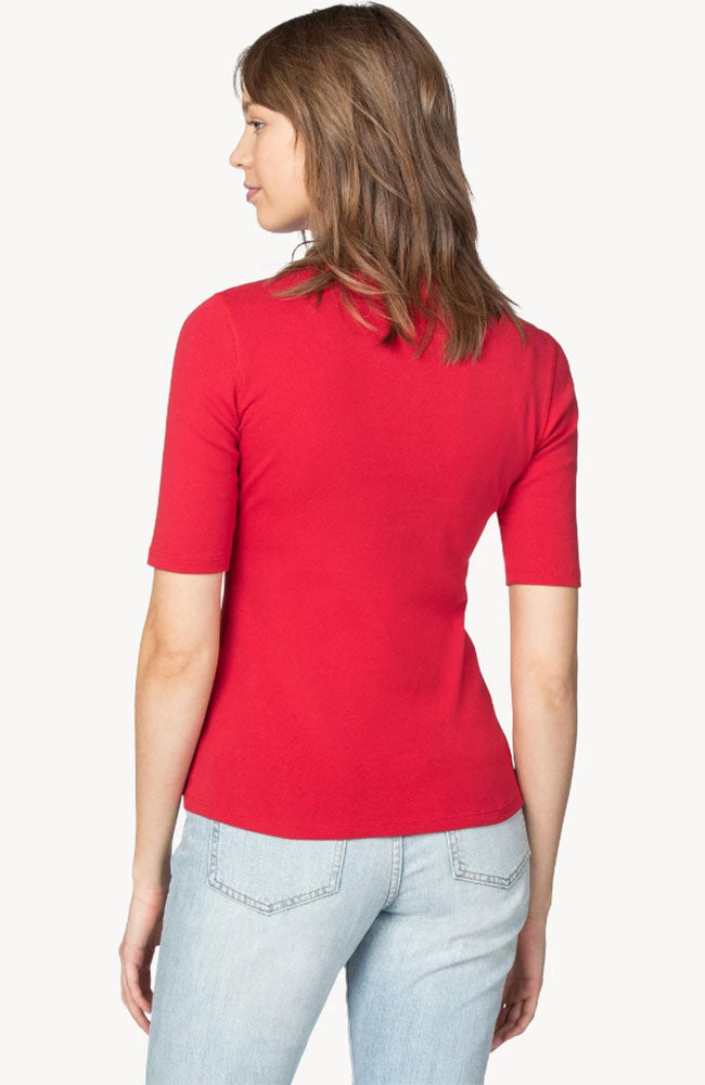 Elbow Sleeve Turtleneck Top