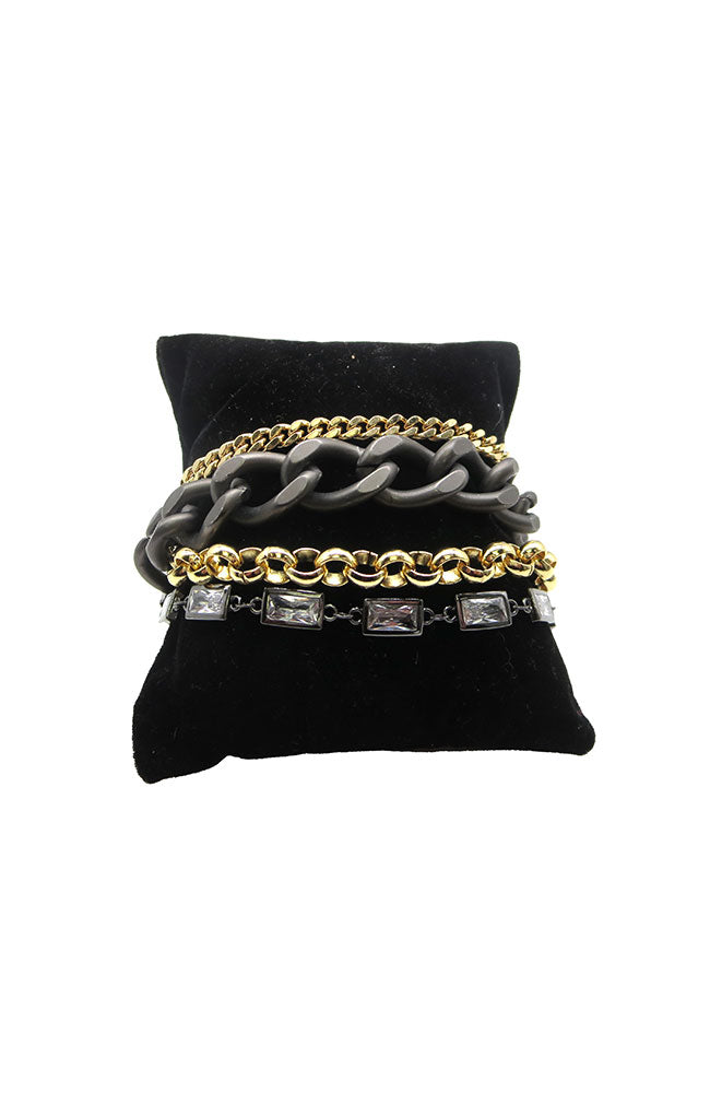 Mixed Gunmetal Gold Bracelet