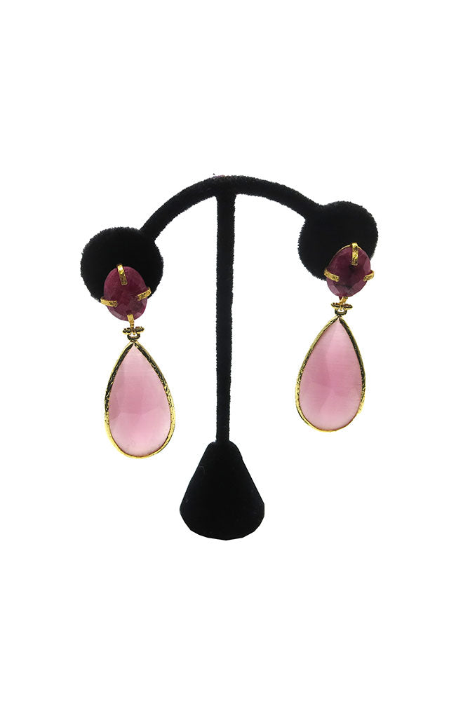 Mauve 2 Tier Earrings