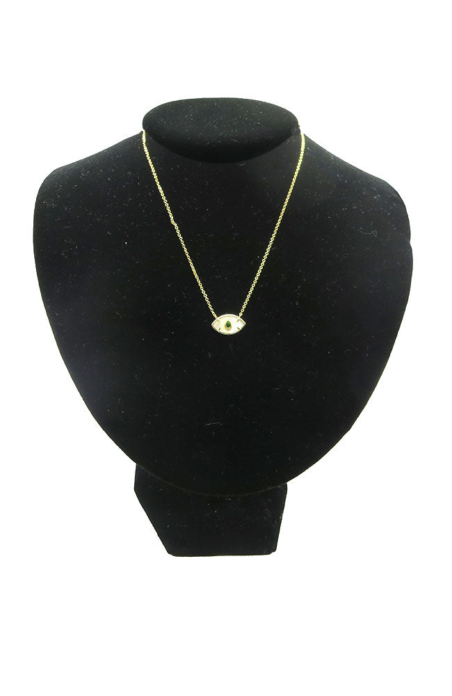Gold Dainty Eye Necklace