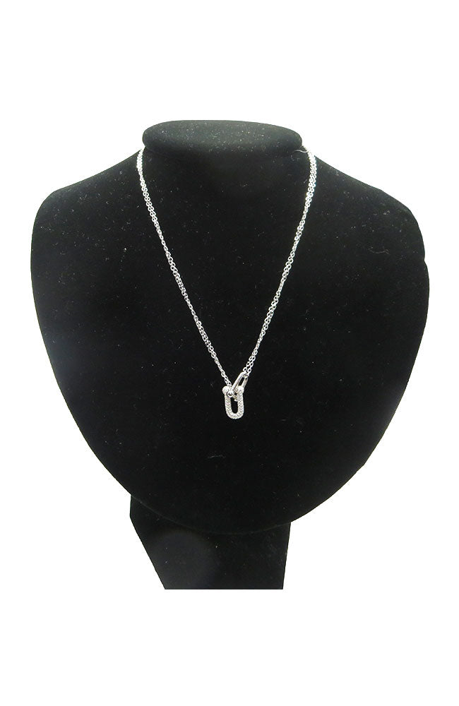 Sil. U Interlock Necklace