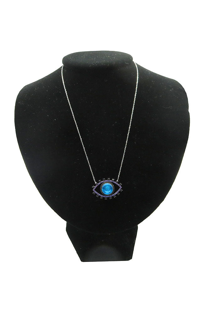 Sil. Dainty Evil Eye Necklace