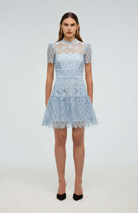 Geo Guipure Mini Dress