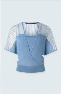 Shadow Stripe Crisscross Top