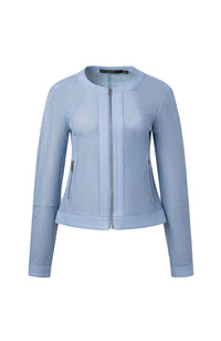Perforated Leather Moto Jacket