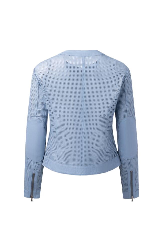 Perforated Leather Moto Jacket